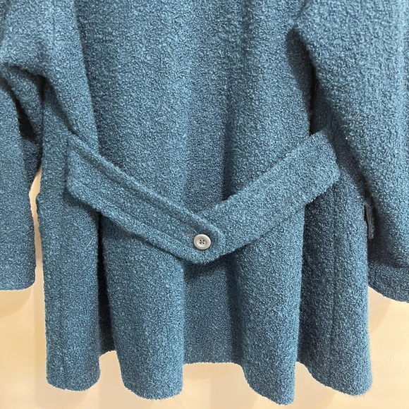 Utex Vintage winter coat popcorn material blue EUC. Sz 6 lined deep pockets - Picture 6 of 13